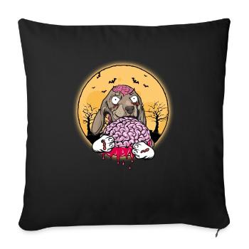 Dachshund Dachshund Halloween Zombie Dog Gift - Sofa pillowcase 17,3'' x 17,3'' (45 x 45 cm) - black - Front