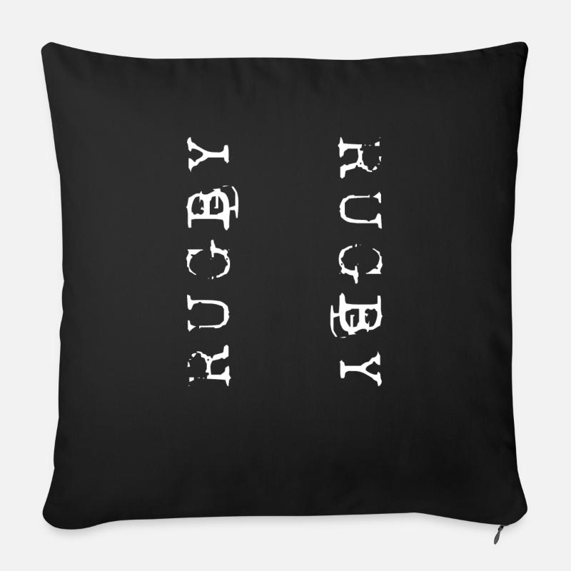 Rugby Rugby - Sofakissenbezug 45 x 45 cm - Schwarz