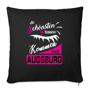 Augsburg - Sofakissenbezug 45 x 45 cm - Schwarz - Vorne