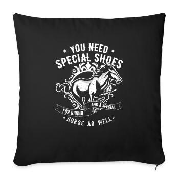 Horse Shirt · Équitation · Équitation · pour l'équitation - Housse de coussin décorative 45 x 45 cm - noir - Devant