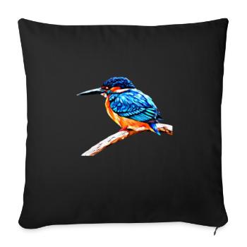 Kingfisher - Kingfisher - Sofa pillowcase 17,3'' x 17,3'' (45 x 45 cm) - black - Front