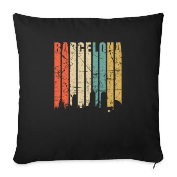 Barcelona - Sofa pillowcase 17,3'' x 17,3'' (45 x 45 cm) - black - Front