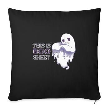 T-shirt d'Halloween - T-shirt Ghost - Drôle - Housse de coussin décorative 45 x 45 cm - noir - Devant