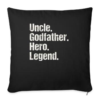 Cool uncle design - Sofa pillowcase 17,3'' x 17,3'' (45 x 45 cm) - black - Front
