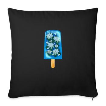 Délicieuse glace au jasmin - Housse de coussin décorative 45 x 45 cm - noir - Devant