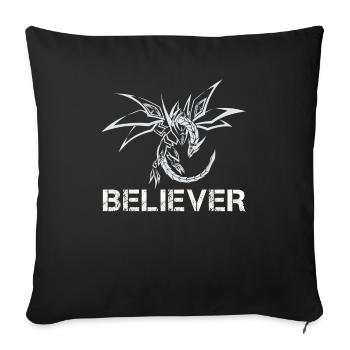 Dragon Dragon Believer - Sofa pillowcase 17,3'' x 17,3'' (45 x 45 cm) - black - Front