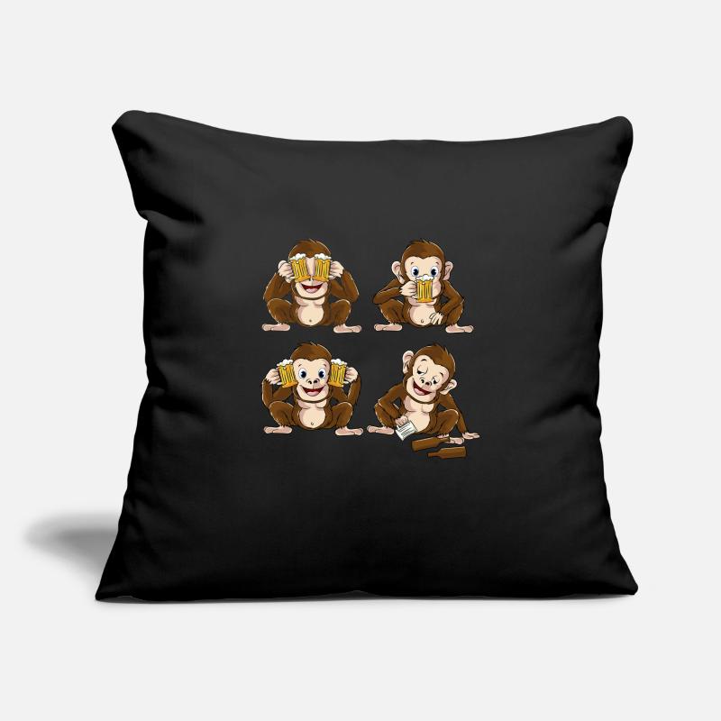 Funny Monkey Craft Beer Criticism Hobby Brewer Drinking Sofa pillowcase 17,3'' x 17,3'' (45 x 45 cm)