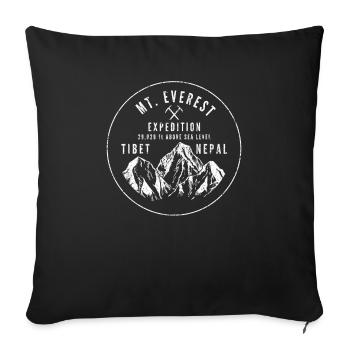 Expédition Everest - Housse de coussin décorative 45 x 45 cm - noir - Devant