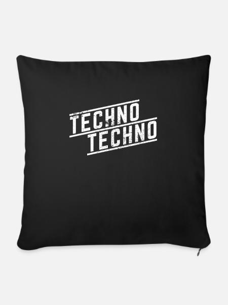 Techno Techno - Sofakissenbezug 45 x 45 cm - Schwarz