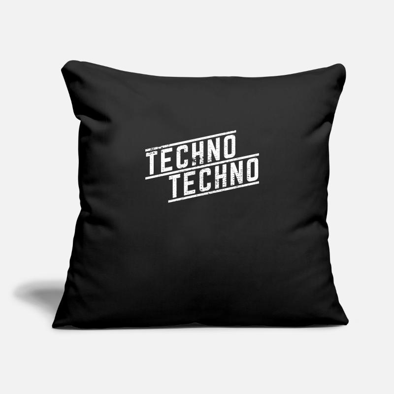 Techno techno Housse de coussin décorative 45 x 45 cm