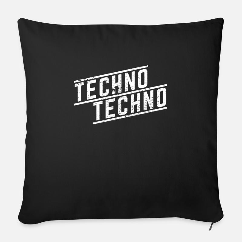 Techno Techno - Sofakissenbezug 45 x 45 cm - Schwarz