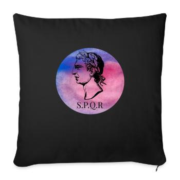 Rome Spqr spqr Roman Forum Caesar - Sofa pillowcase 17,3'' x 17,3'' (45 x 45 cm) - black - Front
