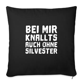 New Year's Eve New Year's Eve party - Sofa pillowcase 17,3'' x 17,3'' (45 x 45 cm) - black - Front