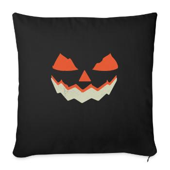 Halloween Kuerbis Zombie Hexe Vampir Kostuem - Sofakissenbezug 45 x 45 cm - Schwarz - Vorne