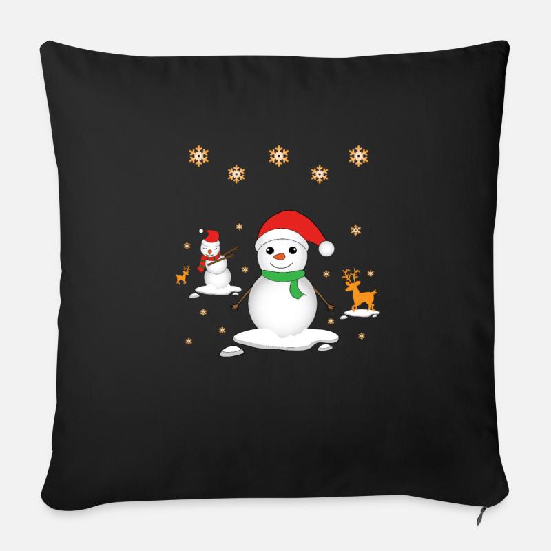 Weihnachten - Sofakissenbezug 45 x 45 cm - Schwarz
