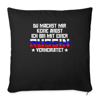 Mari Russin Ne soyez pas effrayé cadeau - Housse de coussin décorative 45 x 45 cm - noir - Devant