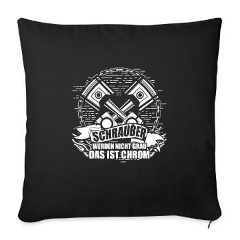 Mechaniker Schrauber werden nicht alt Geschenk - Sofakissenbezug 45 x 45 cm - Schwarz - Vorne