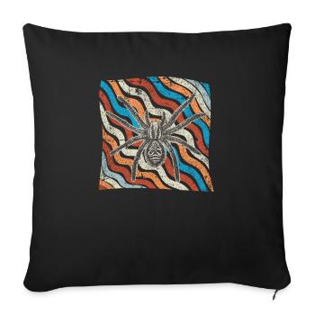Spinne - Sofakissenbezug 45 x 45 cm - Schwarz - Vorne