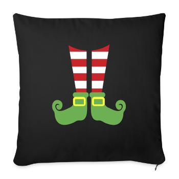 WEIHNACHTEN ELFENBEINE - Sofakissenbezug 45 x 45 cm - Schwarz - Vorne