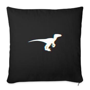 Psychedelic TRex Dinosaur Design Gift for - Sofa pillowcase 17,3'' x 17,3'' (45 x 45 cm) - black - Front