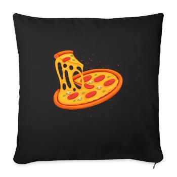 Pizza - Sofakissenbezug 45 x 45 cm - Schwarz - Vorne
