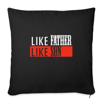 Like Father Like Son Motocross Biker - Sofakissenbezug 45 x 45 cm - Schwarz - Vorne