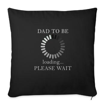 Papa-à-être Chargement ... - Housse de coussin décorative 45 x 45 cm - noir - Devant