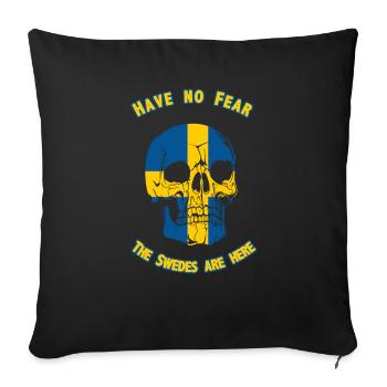 Sweden skull - Sofa pillowcase 17,3'' x 17,3'' (45 x 45 cm) - black - Front