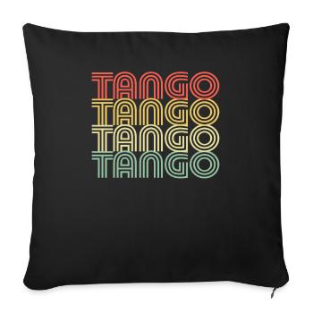 Tango hipster design - Sofa pillowcase 17,3'' x 17,3'' (45 x 45 cm) - black - Front