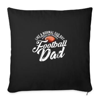 Football américain - Housse de coussin décorative 45 x 45 cm - noir - Devant
