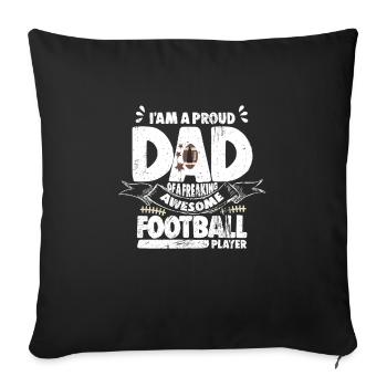 Football américain - Housse de coussin décorative 45 x 45 cm - noir - Devant