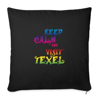 Texel - Sofakissenbezug 45 x 45 cm - Schwarz - Vorne