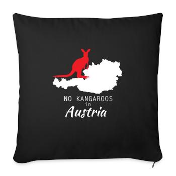 Austria - Sofa pillowcase 17,3'' x 17,3'' (45 x 45 cm) - black - Front