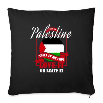 Palestine - Housse de coussin décorative 45 x 45 cm - noir - Devant