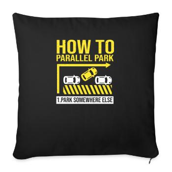 Idée cadeau t-shirt pour examen de permis de conduire - Housse de coussin décorative 45 x 45 cm - noir - Devant