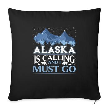 Alaska Winter Vacation Vacation Polar Bear Gift - Sofa pillowcase 17,3'' x 17,3'' (45 x 45 cm) - black - Front