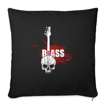 Bass badass - Sofa pillowcase 17,3'' x 17,3'' (45 x 45 cm) - black - Front
