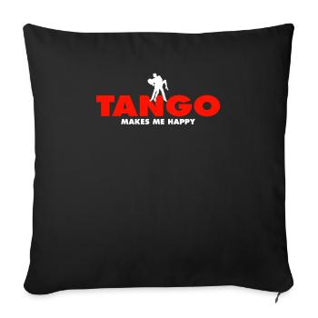 Chemise de tango - Housse de coussin décorative 45 x 45 cm - noir - Devant