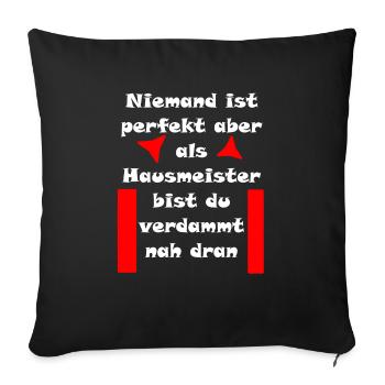 caretaker - Sofa pillowcase 17,3'' x 17,3'' (45 x 45 cm) - black - Front