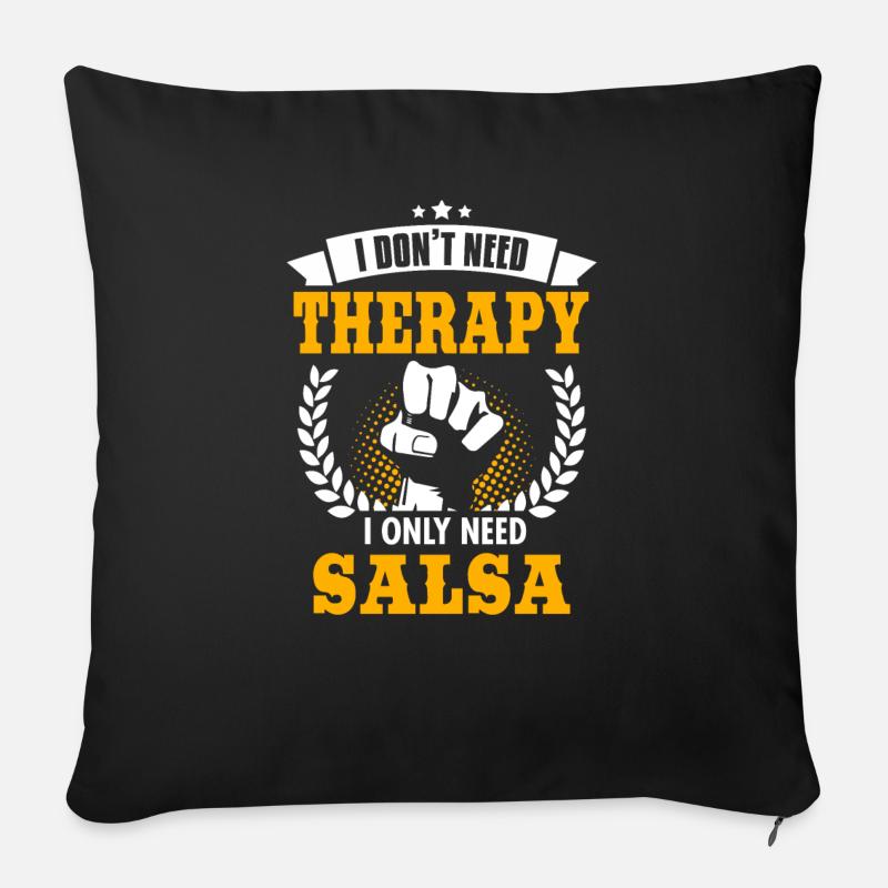 salsa - Housse de coussin décorative 45 x 45 cm - noir