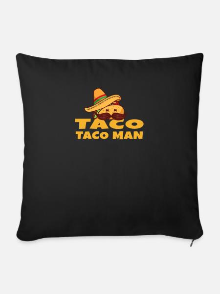 Taco Taco Mann - Sofakissenbezug 45 x 45 cm - Schwarz
