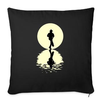 Moon Country Dance Shirt - Sofakissenbezug 45 x 45 cm - Schwarz - Vorne