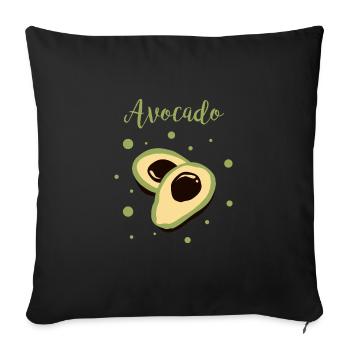 avocado - Housse de coussin décorative 45 x 45 cm - noir - Devant