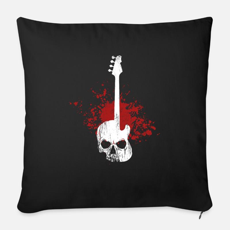 basse - Housse de coussin décorative 45 x 45 cm - noir