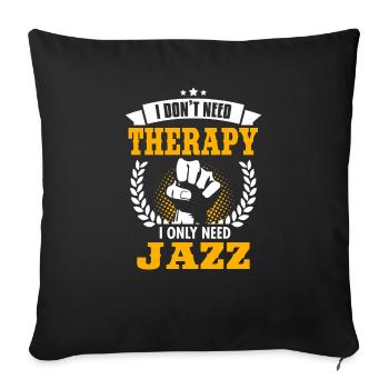 Jazz - Sofakissenbezug 45 x 45 cm - Schwarz - Vorne