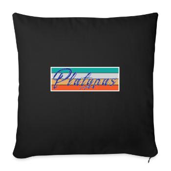 Lettrage ornithorynque - Housse de coussin décorative 45 x 45 cm - noir - Devant