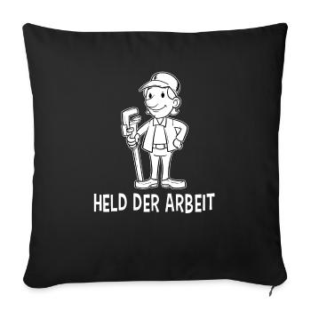 Hero of labor worker Plumbers hobbyist gift - Sofa pillowcase 17,3'' x 17,3'' (45 x 45 cm) - black - Front