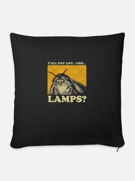 Motte Motten moth Lamp Meme Schmetterling Geschenk - Sofakissenbezug 45 x 45 cm - Schwarz