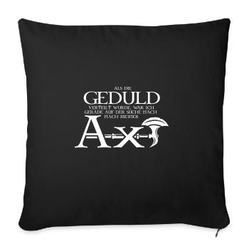 Pen and paper ax - Sofa pillowcase 17,3'' x 17,3'' (45 x 45 cm) - black - Front