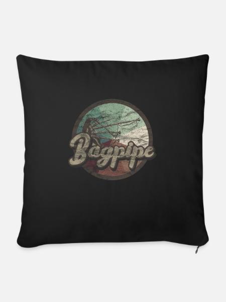 Dudelsack Schottland Musik Instrument Geschenk - Sofakissenbezug 45 x 45 cm - Schwarz